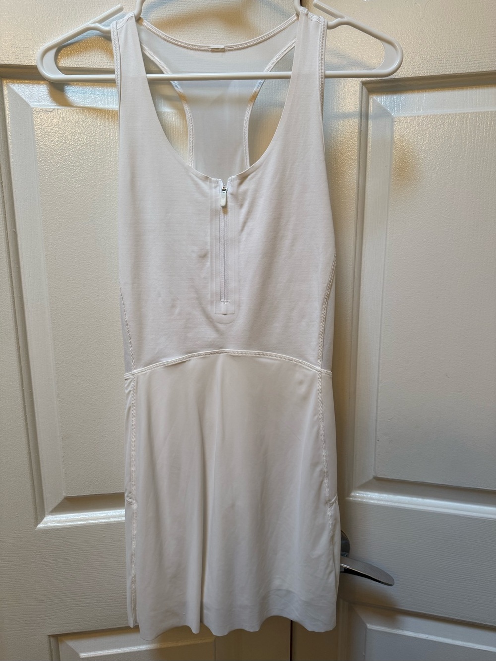 lululemon athletica White Racerback Zip Front Mini Dress